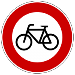 Verkehrszeichen 254: für Radfahrer verboten